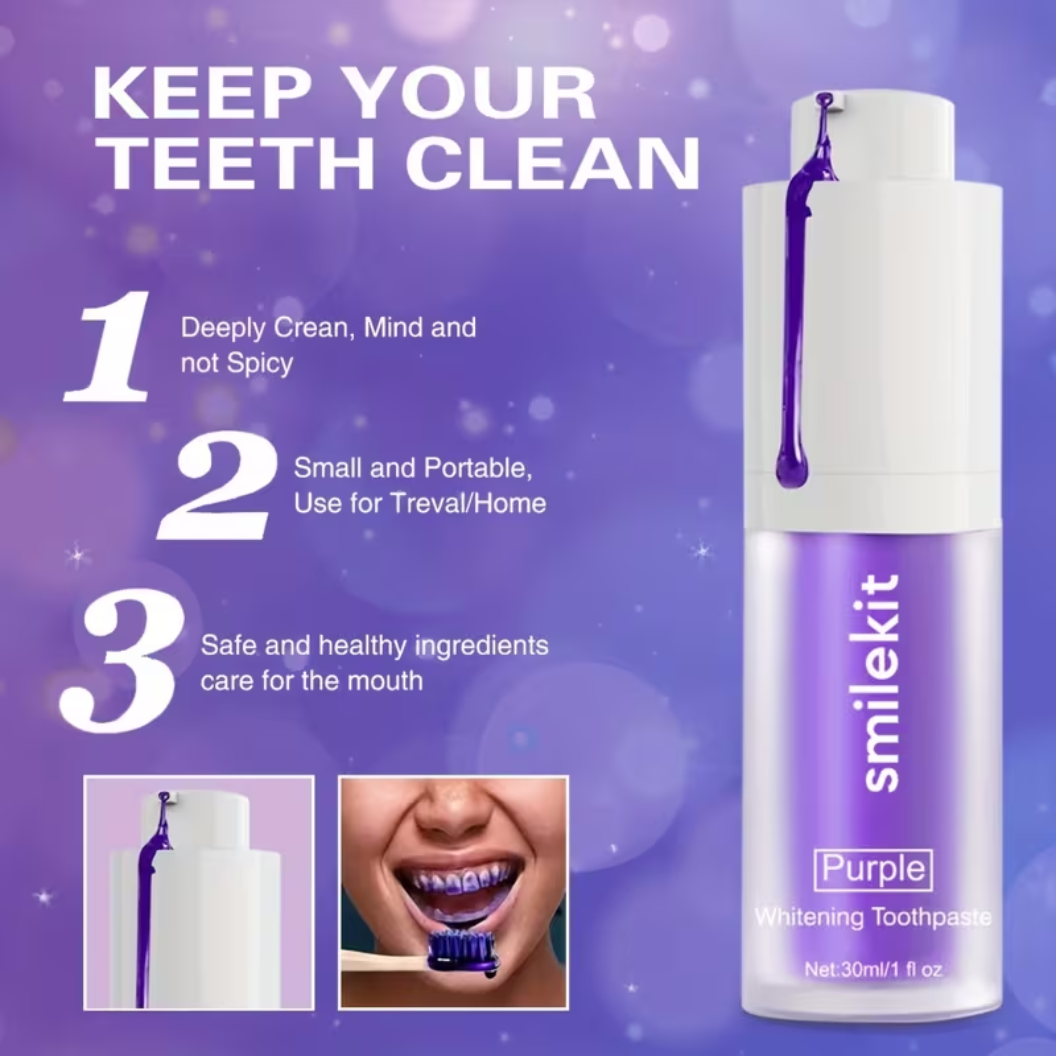 Teeth Whitening Ultra Purple Toothpaste Spicy Mint 30ml