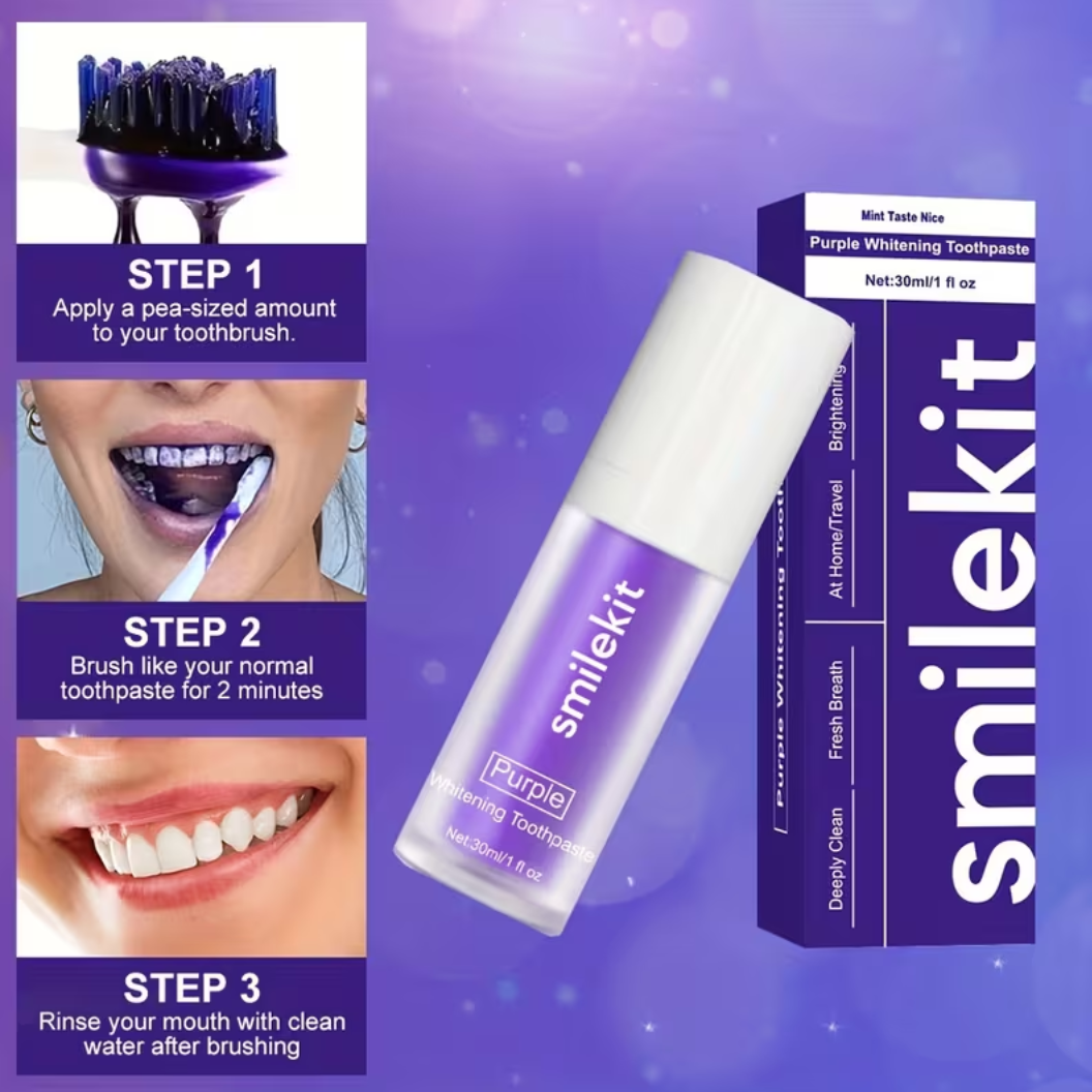 Teeth Whitening Ultra Purple Toothpaste Spicy Mint 30ml