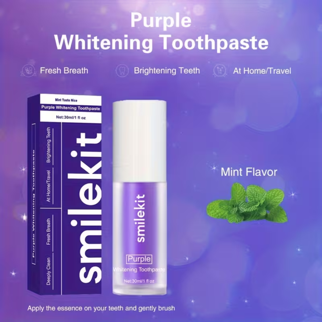 Teeth Whitening Ultra Purple Toothpaste Spicy Mint 30ml