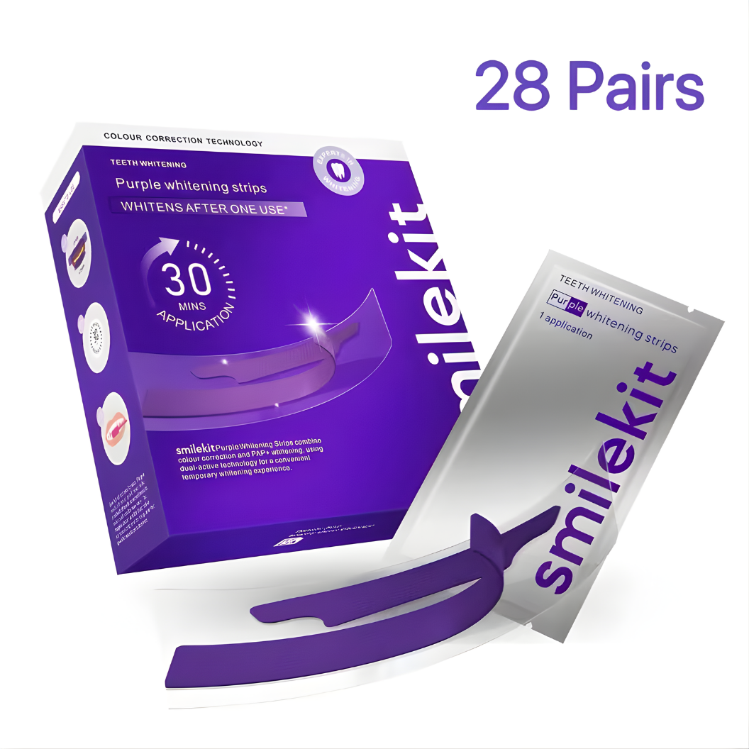 Teeth Whitening Strips - 28 Pairs PAP+ Purple color correction teeth strips