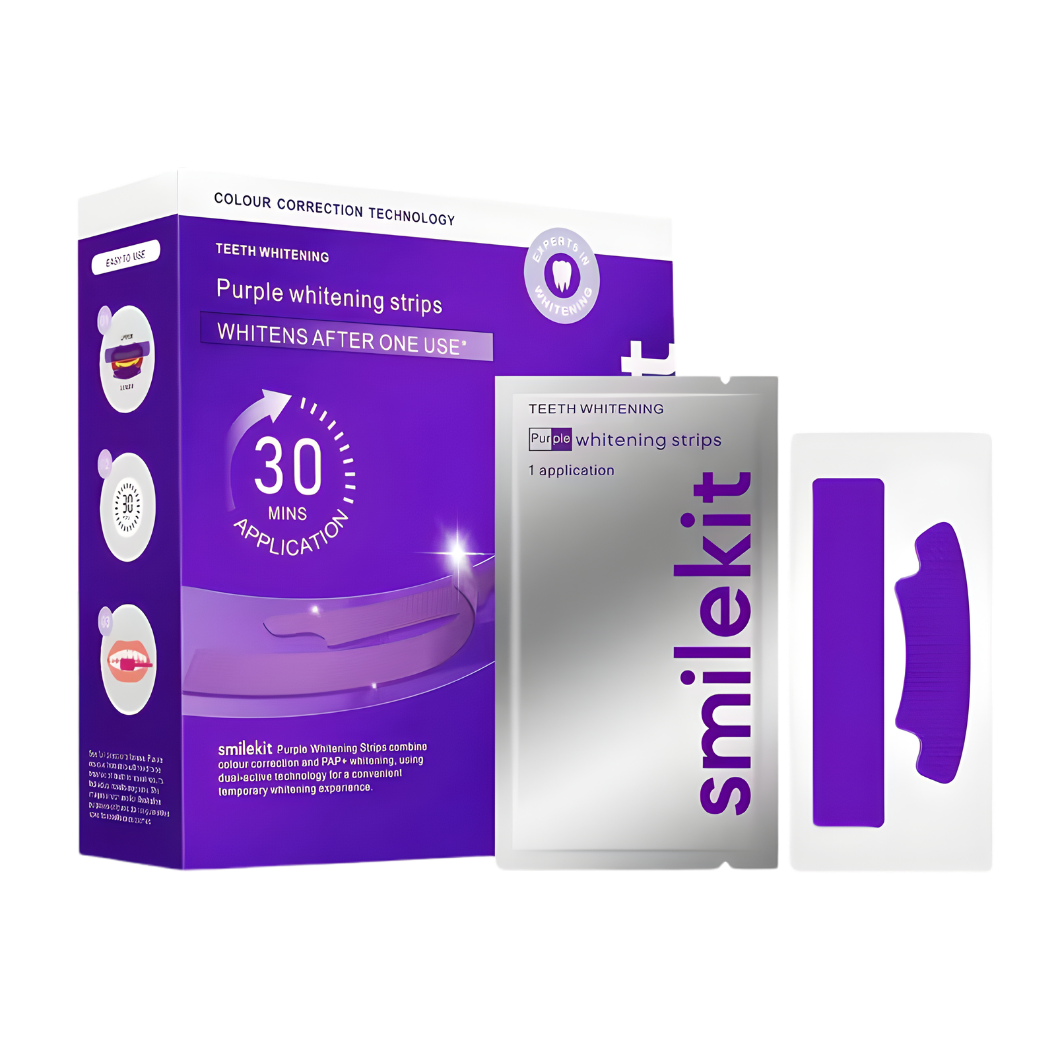 Teeth Whitening Strips - 28 Pairs PAP+ Purple color correction teeth strips